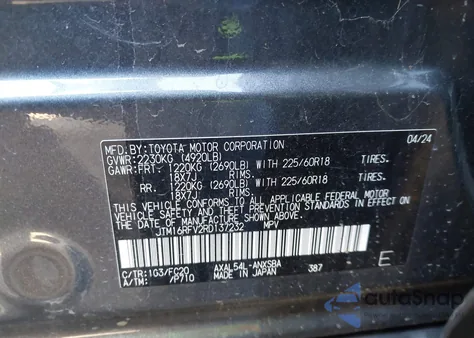 2024 Toyota Rav4 Hybrid Se z USA, uszkodzony, nr VIN JTM16RFV2RD137232